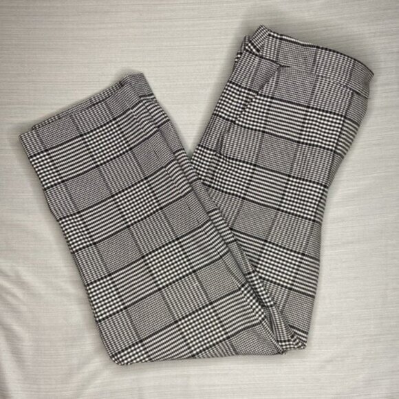 Express Women’s Size 4S Black & White Checkered Plaid Pants – Super High Rise - Picture 4 of 7